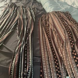 2 pairs, Boho Striped-Patterned Harem pants!😎✌️